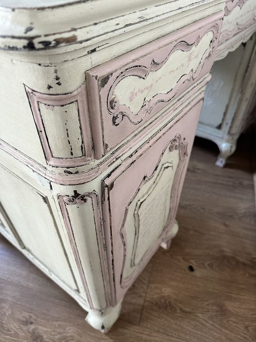 Stylowe Biurko Gabinetowe Ludwikowskie Dwustronne