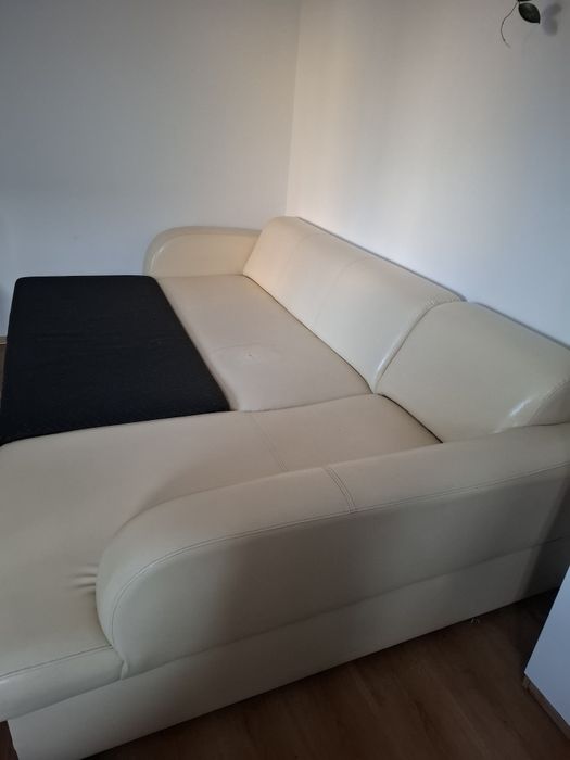 Narożnik ecco skóra z funkcją spania