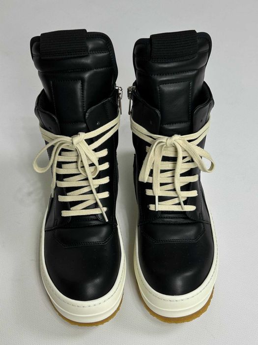 Rick Owens Geobasket Ramones jumbo laces чорні кеди opium archive