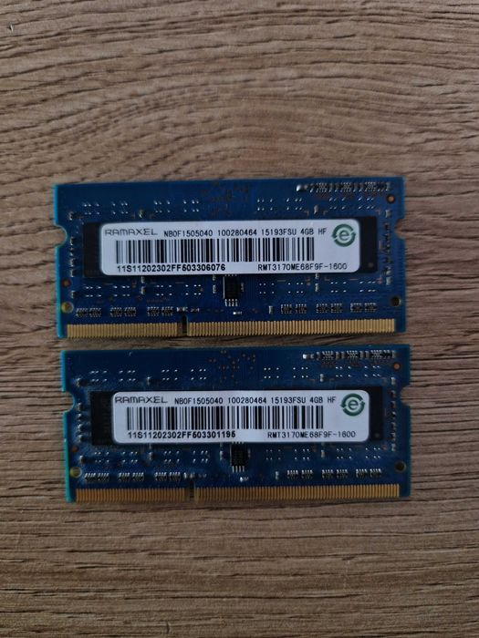 Pamięć ram ramaxel sodimm ddr3 8gb 1600mhz