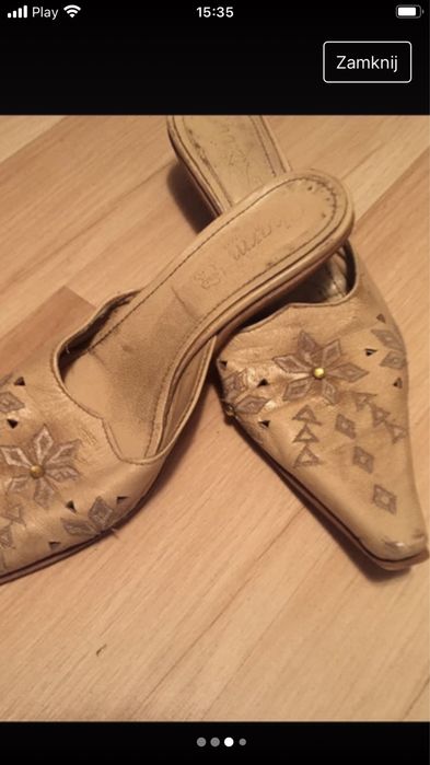 Klapki Vintage  Vero Gucio r. 37/23,5