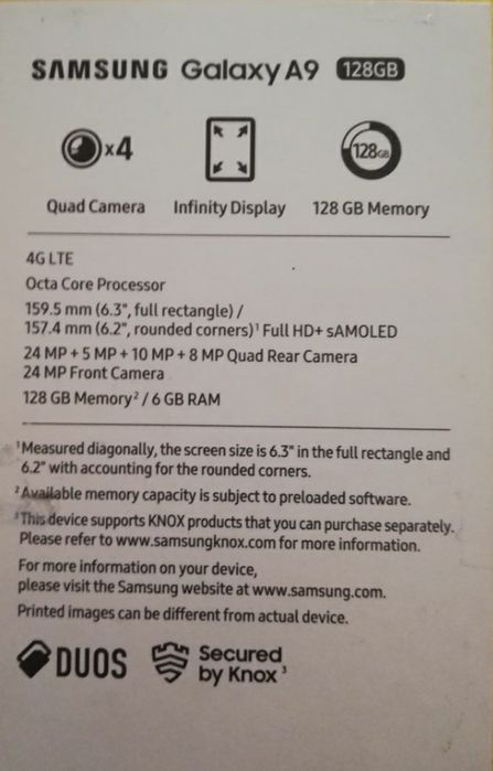 Samsung A9 excelente telemovel