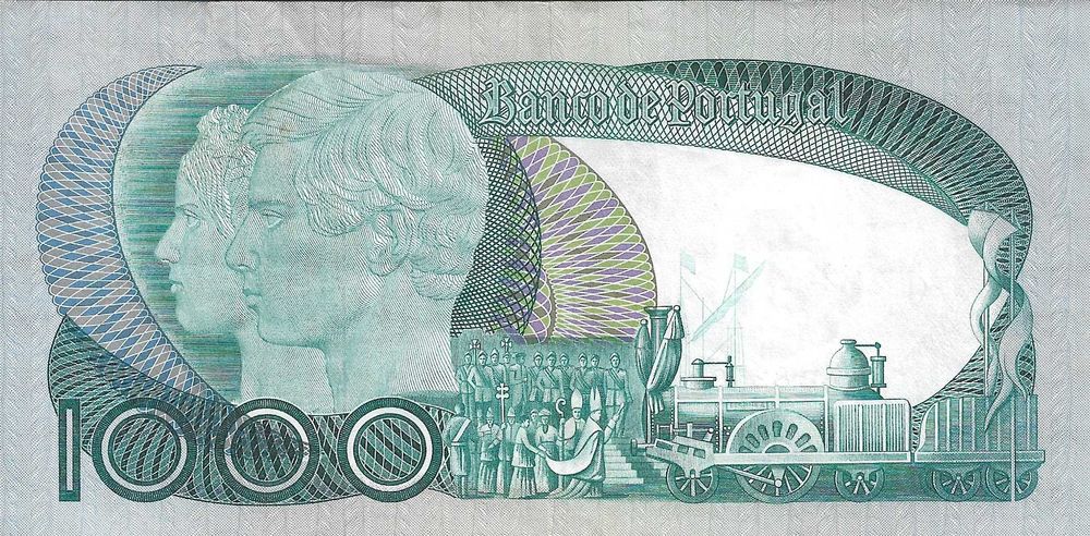 nota de 1000 escudos - D. Pedro V