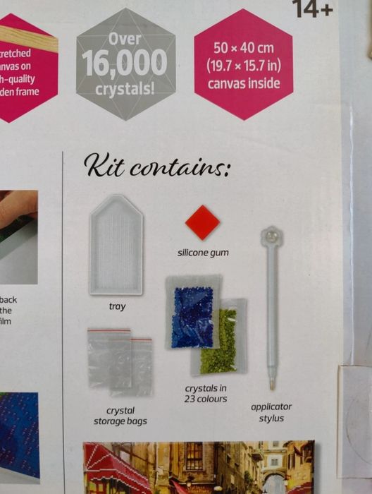 Nowy duży obraz haft mozaika diamentowa Hinkler 50x40 Para w kawiarni