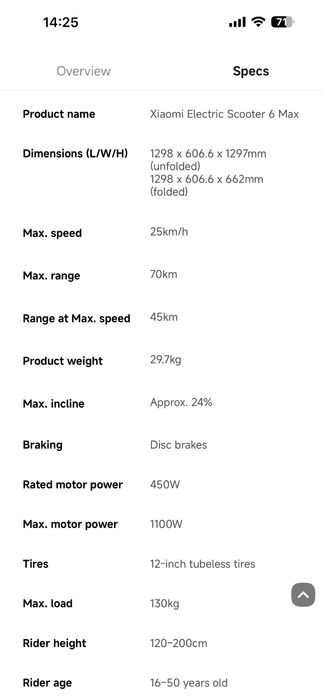 Trotinete xiaomi 6 max
