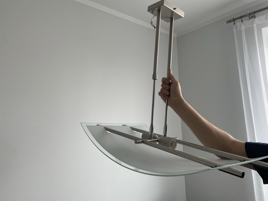 Lampa szklana /metal piekna