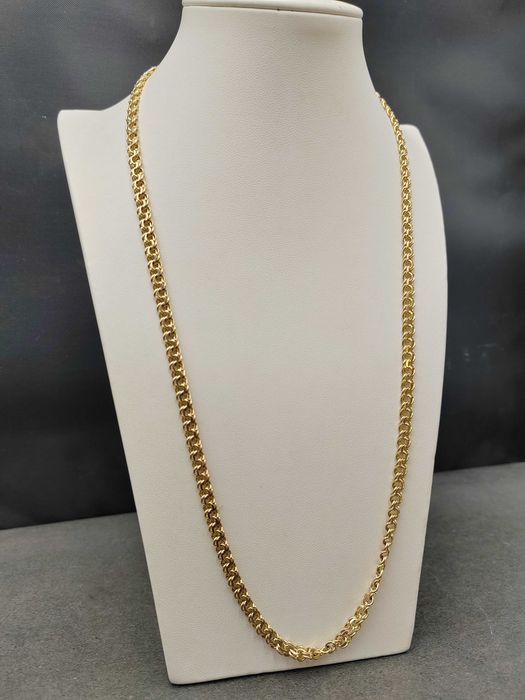 NOWY Złoty Łańcuszek Galibardii Pełny 60cm / Złoto 585