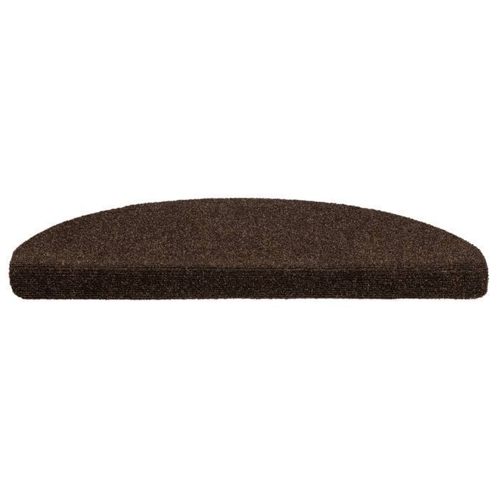 vidaXL Samoprzylepne nakładki na schody, 5 szt., brązowe, 65x21x4 cm