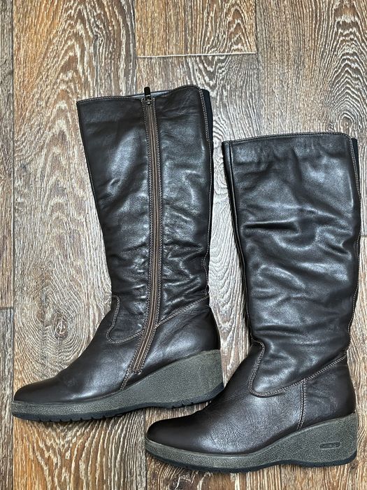 Зимові шкіряні сапоги 37