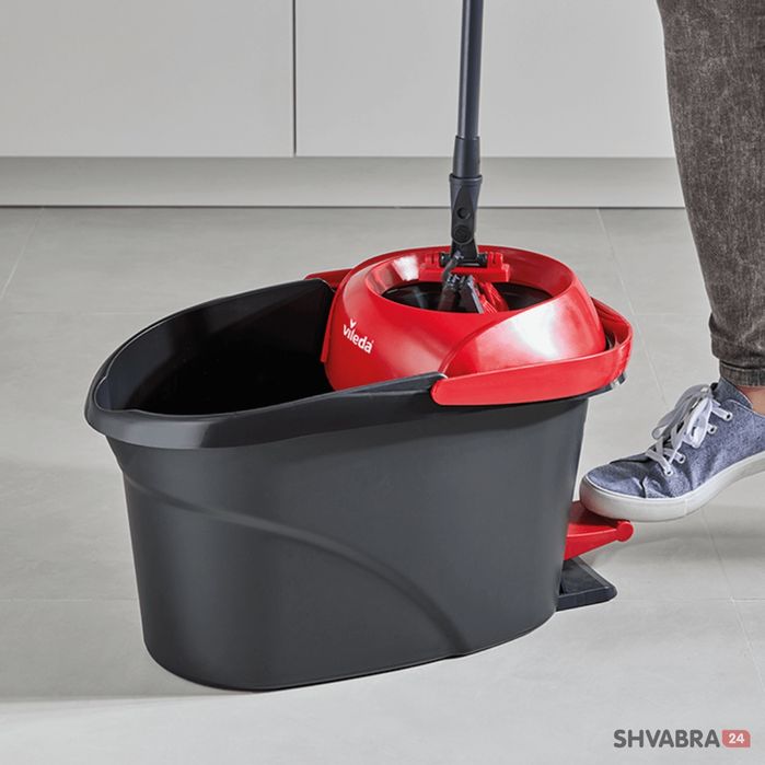 Набір для уборки Vileda Ultramax Turbo XL Швабра + ведро з віджимом.