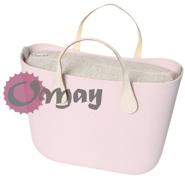 Naturalny organizer do OBAG STANDARD beż struktura 2 kieszenie OMAY