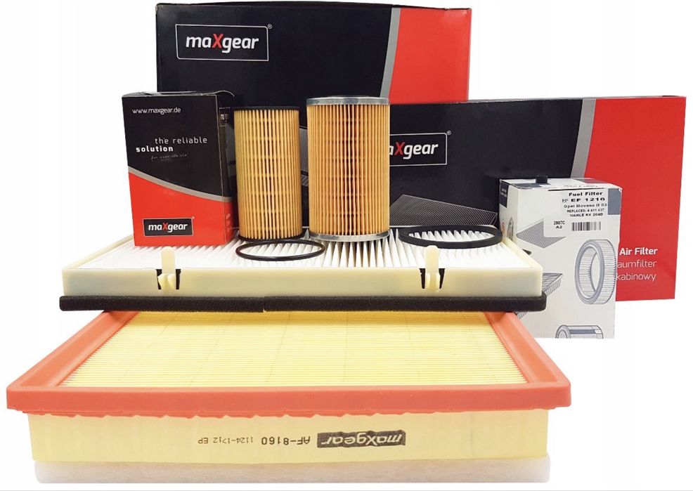 RENAULT TRAFIC VIVARO 2.0 2.5 DCI zestaw filtrów MaxGear