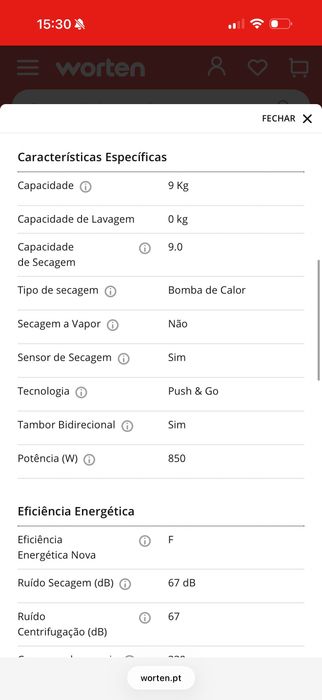 Máquina secar roupa 9kg indesit praticamente nova