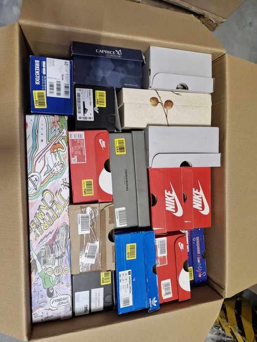 Palety Boxy Zwroty z Markowym Obuwiem Nowe/Powystawowe/Używane