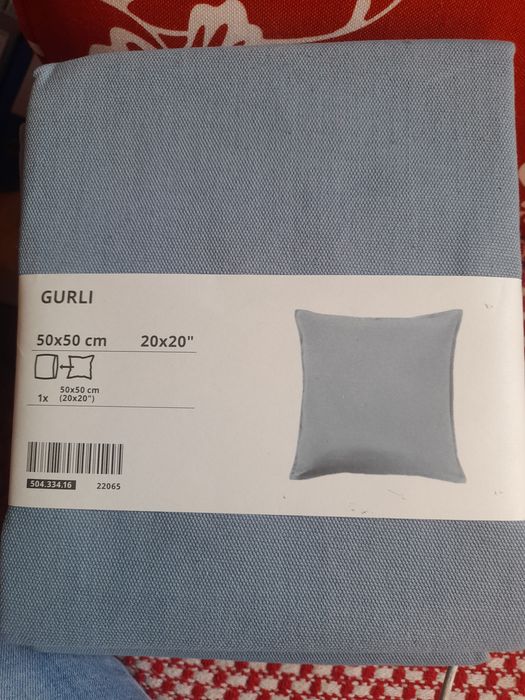 Gurli ikea jasnoniebieska poszewka na poduszkę 50x50
