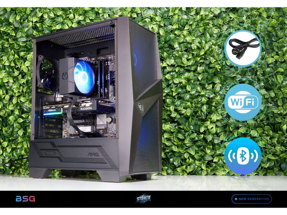 komputer gamingowy bsg amd ryzen 5 16gb ddr4 512ssd rx 9060 xt win11
