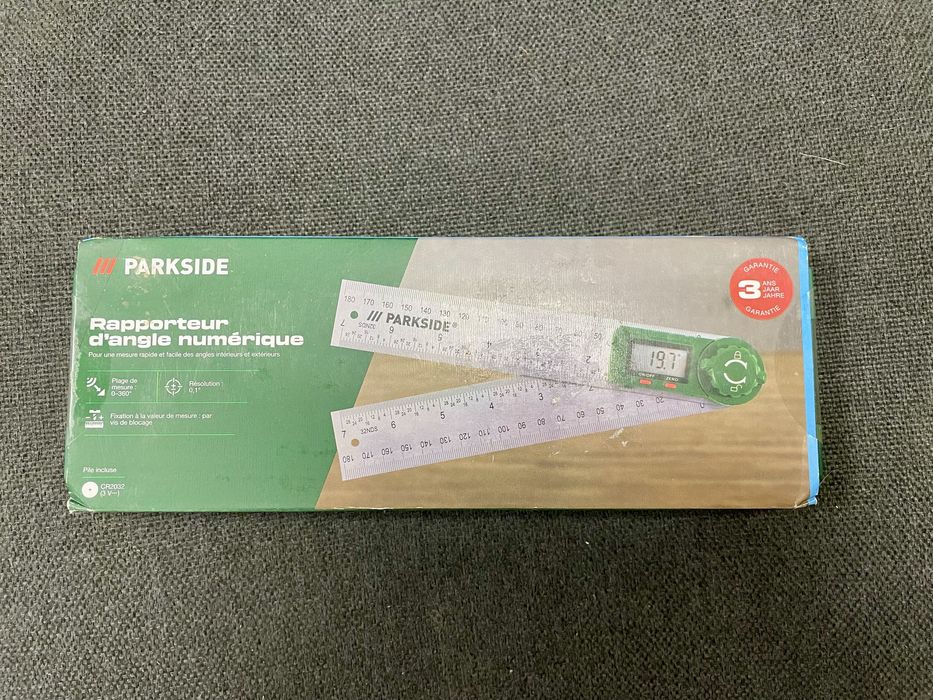 Угломер цифровой со стопорным винтом 0-360° PARKSIDE