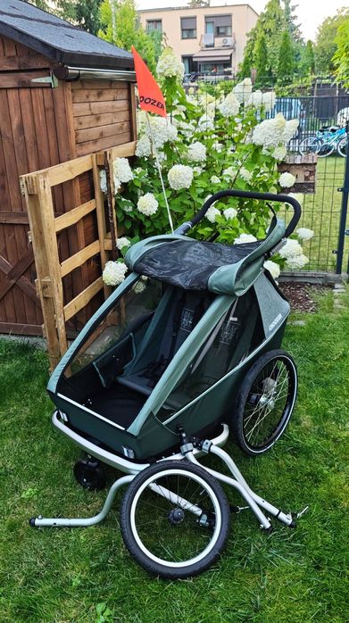 Przyczepka Croozer Kid Vaaya 2 climatex, hamaczek, zestaw do biegania