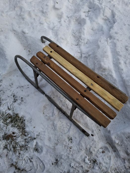 Sanki metalowe solidne na kulig