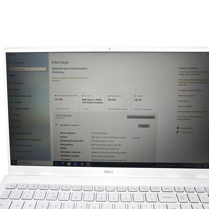 Laptop Dell INSPIRON 15 5000 SERIES 15,6 " AMD RYZEN 5 32GB 2TB