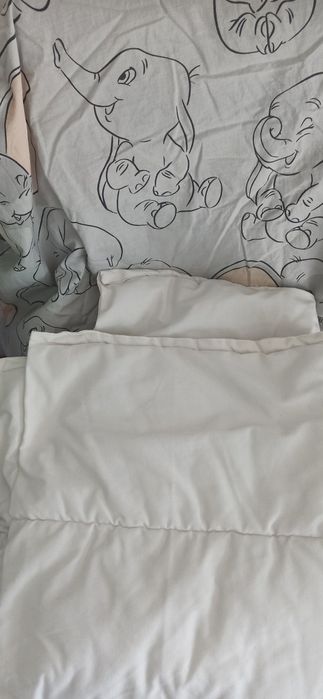 Conjunto de berço (edredão+capa+lençóis+resguardo)