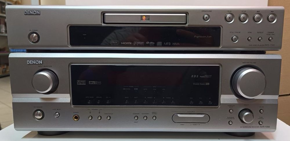 Amplituner Kina Domowego – Denon AVR-1306/Odtwarzacz DVD – Denon DVD-1740