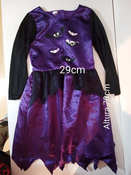 Fato Vestido Bruxa Carnaval 4/6 anos