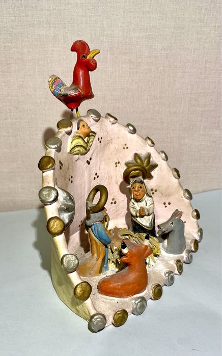 Mistério - Raro Presépio em Barro policromado - Figurado de Barcelos