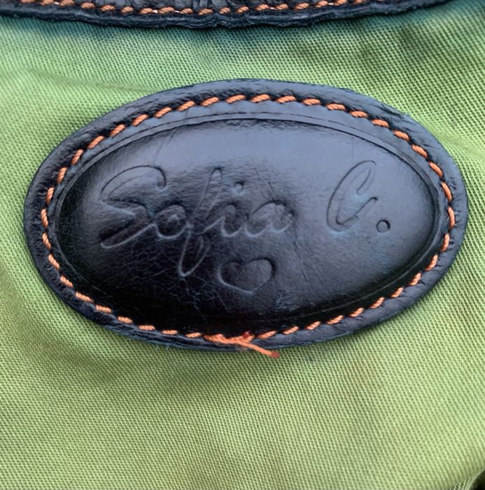 Sofia C. Натуральная кожаная сумка через плечо большого размера