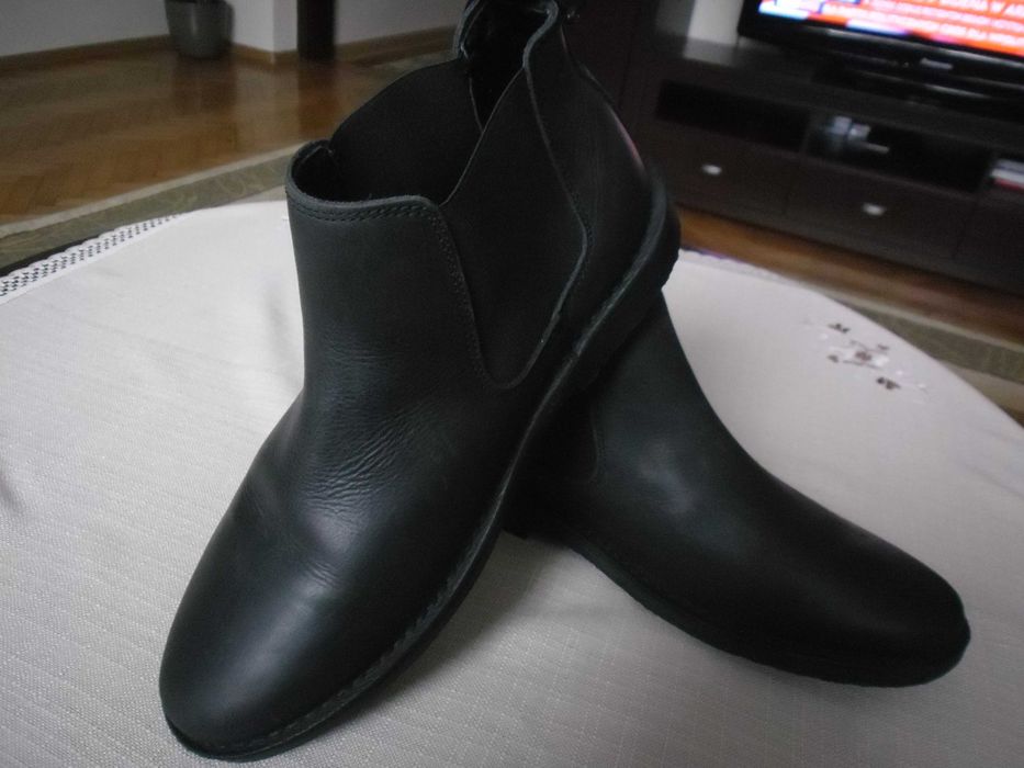 Buty sztyblety męskie skórzane - JACK JONES