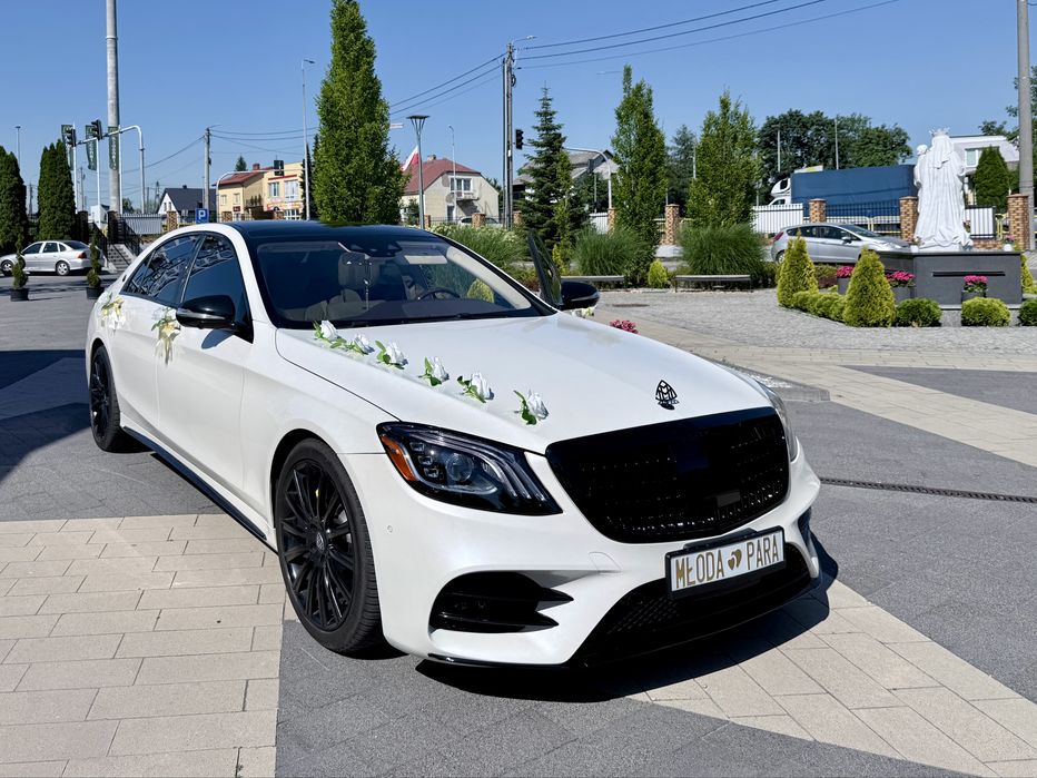 Maybach Auto na ślub, wesele, s class Mercedes Biała Limuzyna