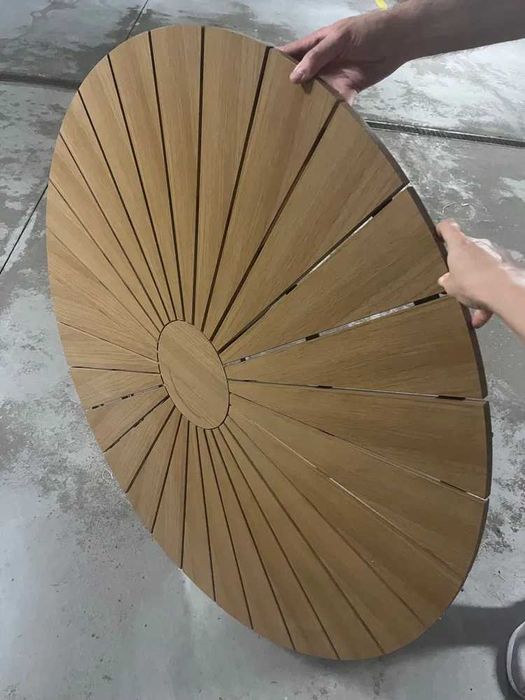 Stół ogrodowy okrągły 120 cm Palermo - Beżowy