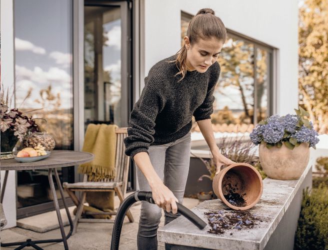 KARCHER ODKURZACZ PRZEMYSŁOWY do gruzu popiołu bezworkowy dmuchawa