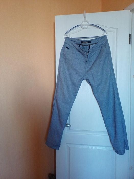 Брюки чоловічі 100% льон темно-синій + світло-синій від Stefano Ricci