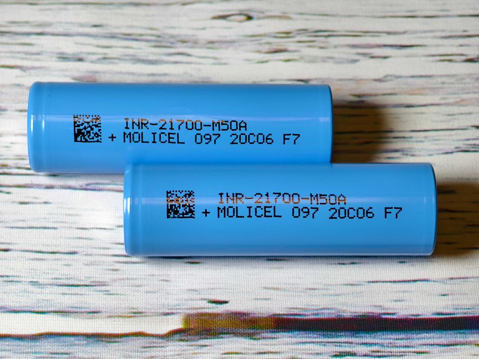 Акумулятори 21700 Molicel M50A 5000mAh 20A Li-ion INR21700