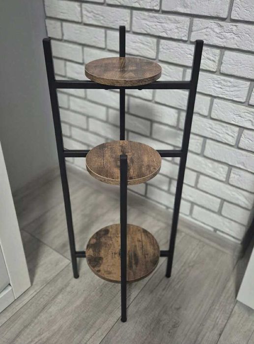 Kwietnik loftowy 3-poziomowy metalowy stojak na kwiaty rośliny