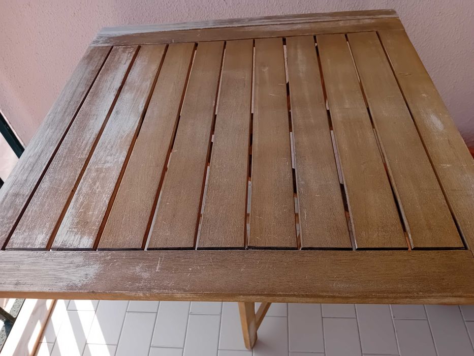 Mesa de jardim quadrada em acácia – La Redoute (dobrável)