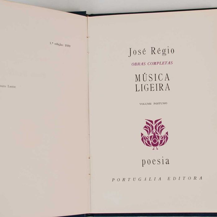 Livro "Música Ligeira" - José Régio