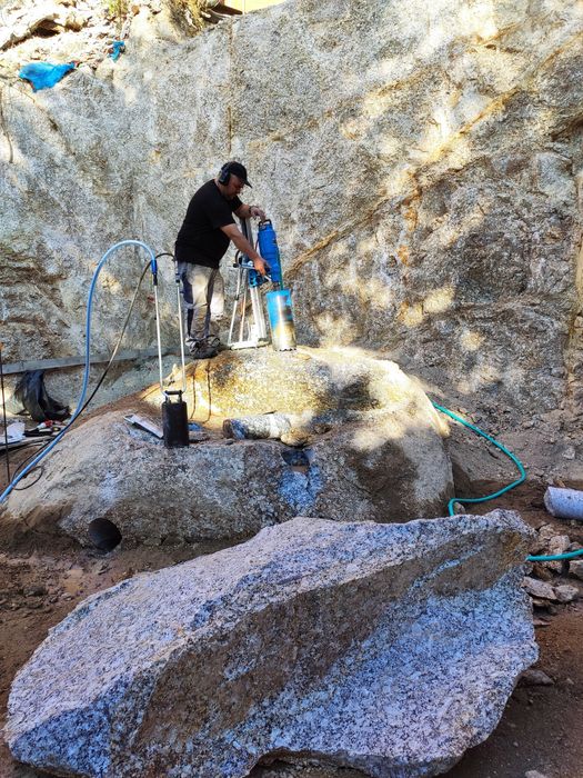 Partimos pedra com disco e carotes