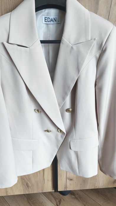 Marynarka żakiet Edan polski producent beż rozmiar L/40