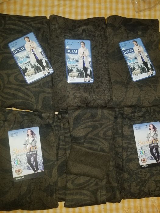 Жіночі теплі безшовні лосіни, лосини в рубчик