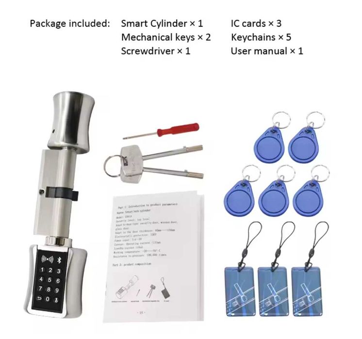 zamek elektroniczny TTlock, najem krótkoterminowy, C001C Cylinder Lock
