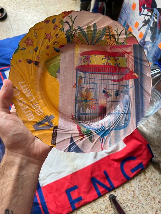 Prato feito a mao arte