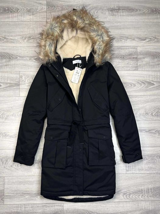 Kurtka Reserved Damska 40/L Parka Zimowa Ocieplana długa B8 kożuch