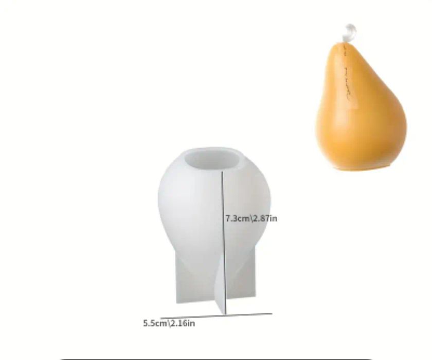 Силіконова форма для свічок мила груша яблуко