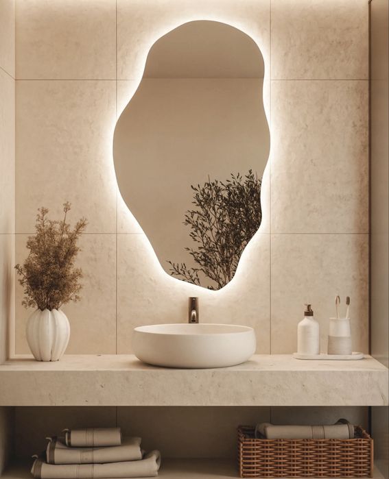 Lustro LED nieregularne 51,5x80 | NOWE | COB