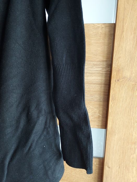 Czarny elegancki kardigan, sweter ciążowy