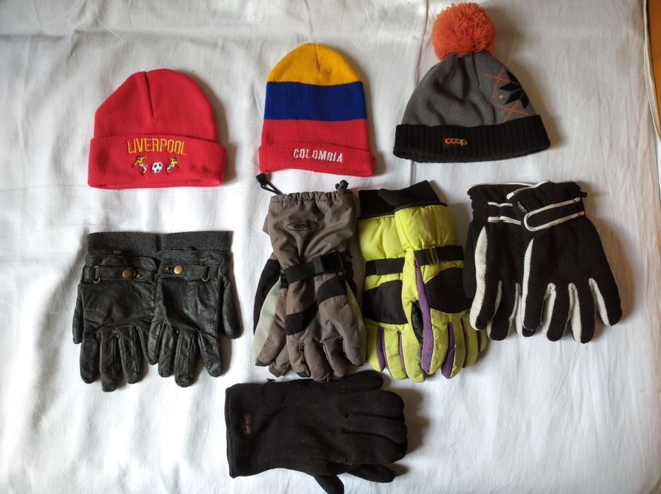 Шапка  , перчатки , рукавиці розмір L , XL
