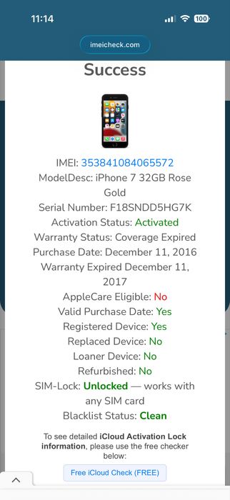 IPhon 7 32 GB Używany