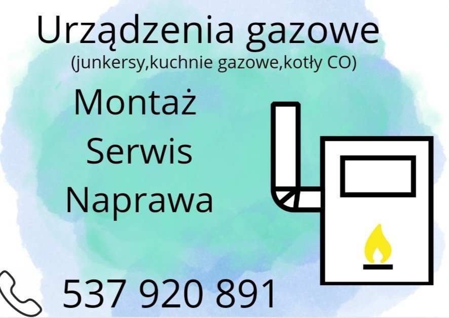 Serwis naprawa Montaż  piecy gazowych CO
